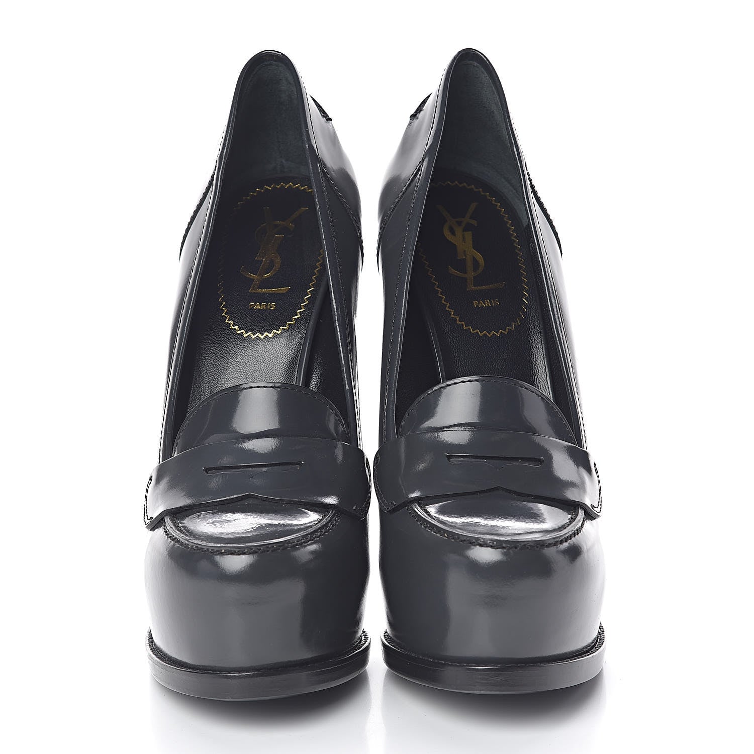 Saint Laurent Loafer-Style Tribtoo 140 Pumps 39.5 Dark Blue 2 of 9
