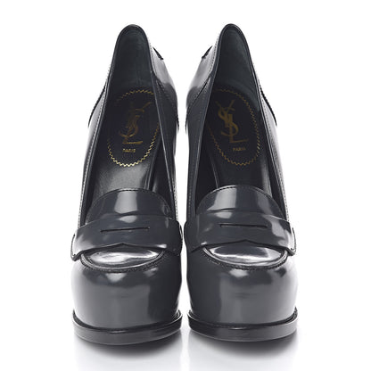 Saint Laurent Loafer-Style Tribtoo 140 Pumps 39.5 Dark Blue 2 of 9