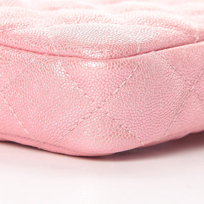 Chanel Iridescent Caviar Quilted Small Clutch With Chain Pink 11 of 13