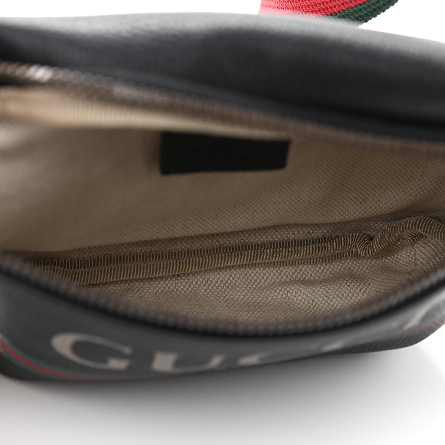 Grained Calfskin Small Logo Belt Bag Black