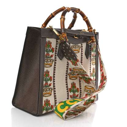 Gucci Canvas Calfskin Medium Gucci 100 Music Is Mine Diana Tote Bag New Acero 2 of 9