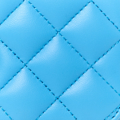 Versace Nappa Quilted Small Medusa Chain Crossbody Blue 8 of 10