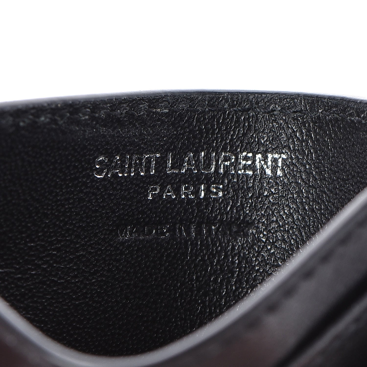 Saint Laurent Calfskin Y Quilted Monogram LouLou Credit Card Case Black 6 of 8