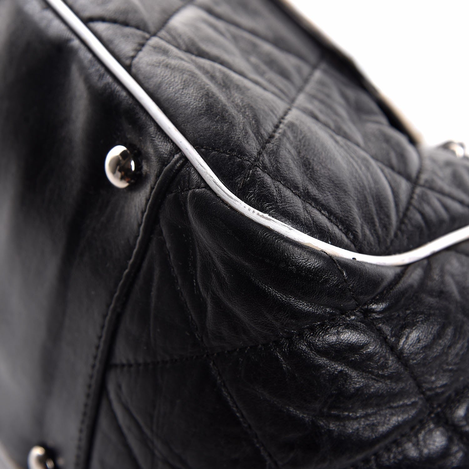 Chanel Lambskin Quilted East West Accordion Flap Black 12 of 14
