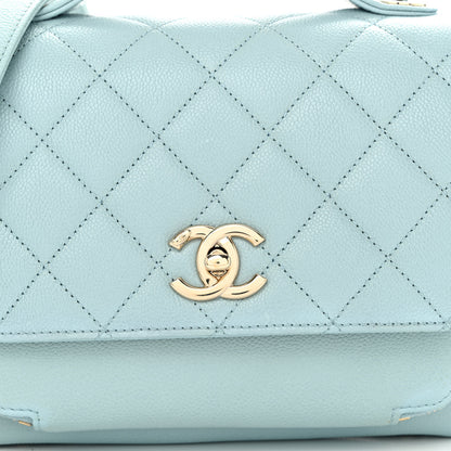 Chanel Caviar Quilted Medium Business Affinity Flap Light Blue 8 of 11