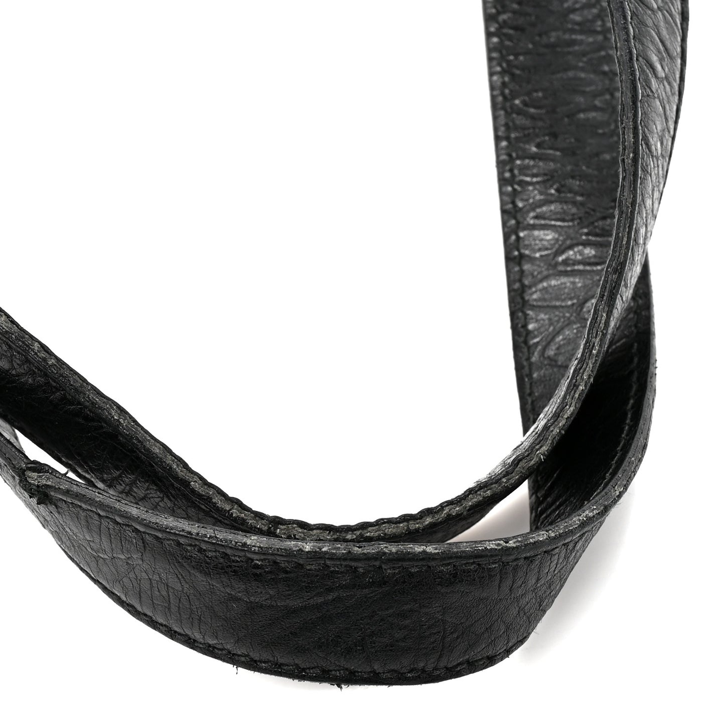 Calfskin Snakeskin Embossed Oversized Muse Black