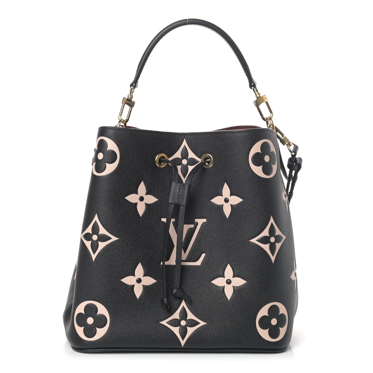 Louis Vuitton Empreinte Monogram Giant Neonoe MM Black Beige 1 of 4