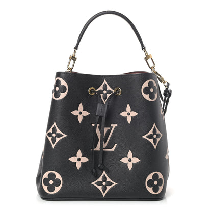Louis Vuitton Empreinte Monogram Giant Neonoe MM Black Beige 1 of 4