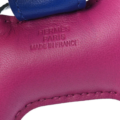 Hermes Milo Lambskin Grigri Rodeo Horse Bag Charm PM Rose Pourpre Bleu Electrique Malachite 5 of 6