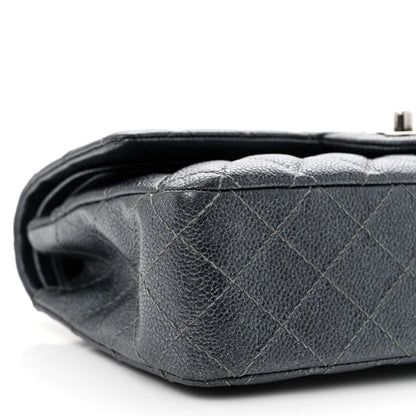 Chanel Pearly Caviar Quilted Medium Double Flap Grey 9 of 10