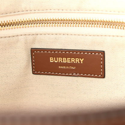 Burberry Vintage Check Calfskin Kane Tote Bag Beige Brown 5 of 9