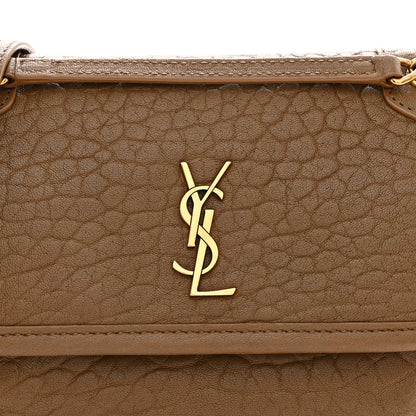 Saint Laurent Grained Lambskin Monogram Mini Niki Chain Satchel Dark Cork 8 of 11
