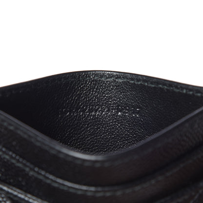 Saint Laurent Grain De Poudre Matelasse Chevron Monogram Credit Card Case Black 7 of 8