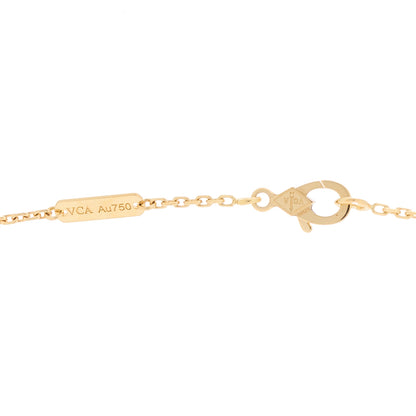 Van Cleef & Arpels 18K Yellow Gold Mother of Pearl Vintage Alhambra Pendant Necklace 5 of 6