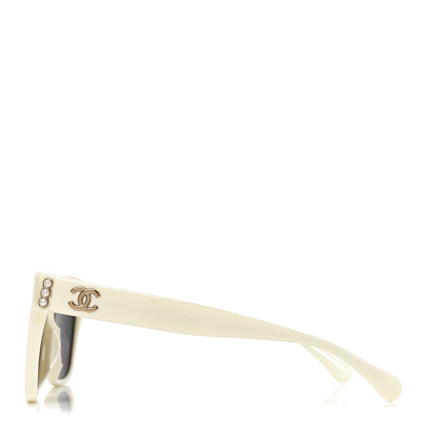 Chanel Acetate Polarized Pearl CC Square Sunglasses 5482-H-A White 3 of 7