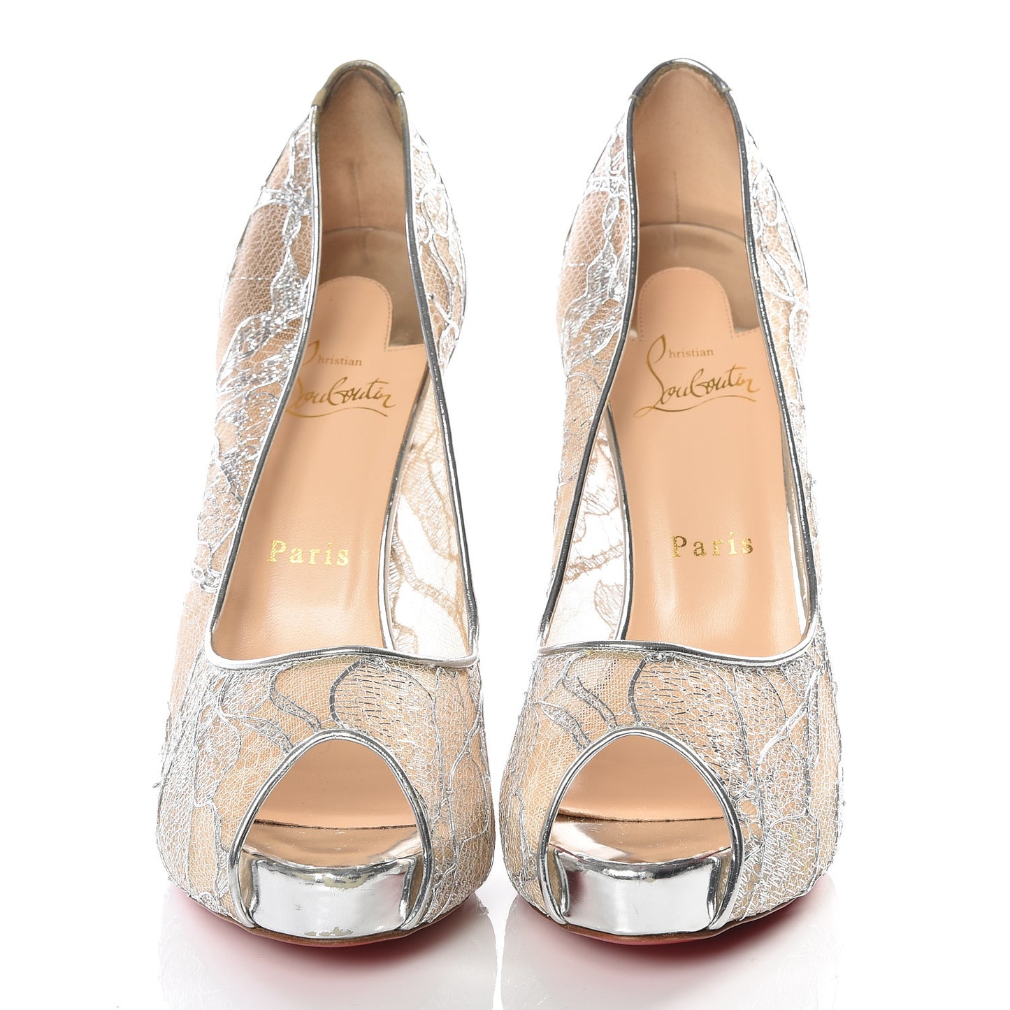 Rete Dentelle Lurex Very Lace 120 Pumps 39 Silver