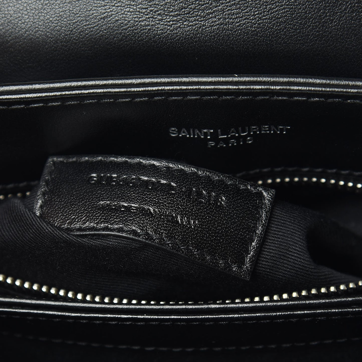 Calfskin Y Quilted Monogram Toy Loulou Crossbody Bag Black