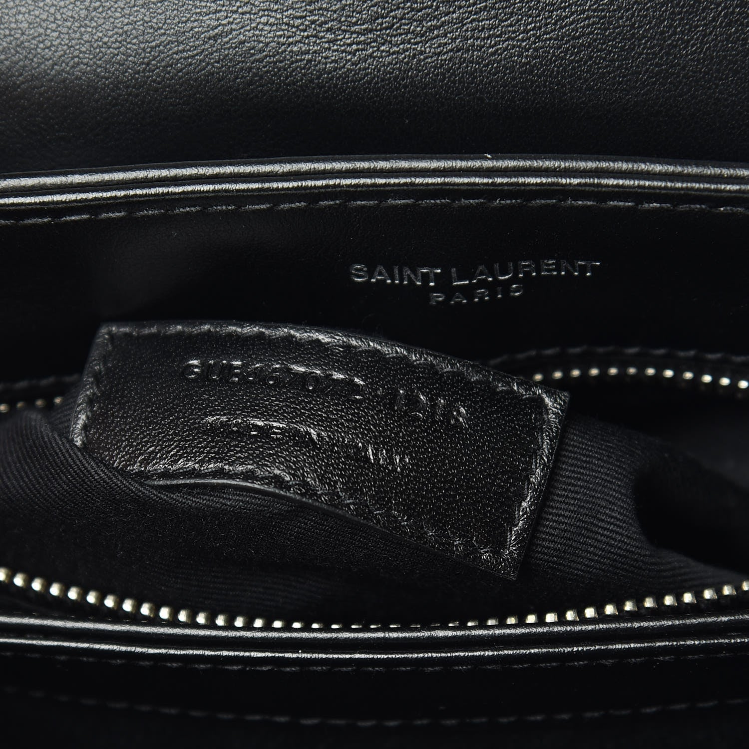 Saint Laurent Calfskin Y Quilted Monogram Toy Loulou Crossbody Bag Black 8 of 11
