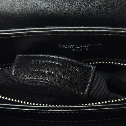 Saint Laurent Calfskin Y Quilted Monogram Toy Loulou Crossbody Bag Black 8 of 11