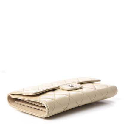 Chanel Caviar Quilted Large Flap Wallet Beige 4 of 12