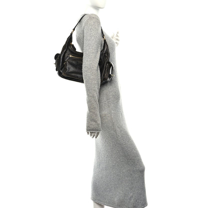 Miu Miu Distressed Nappa Large Multi Pocket Hobo Sand Coffee 2 of 9
