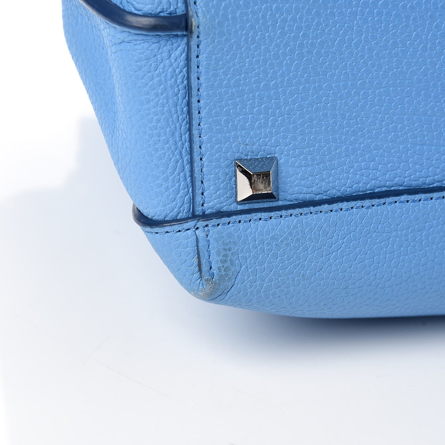 Grained Calfskin Medium Milla Tote Tile Blue
