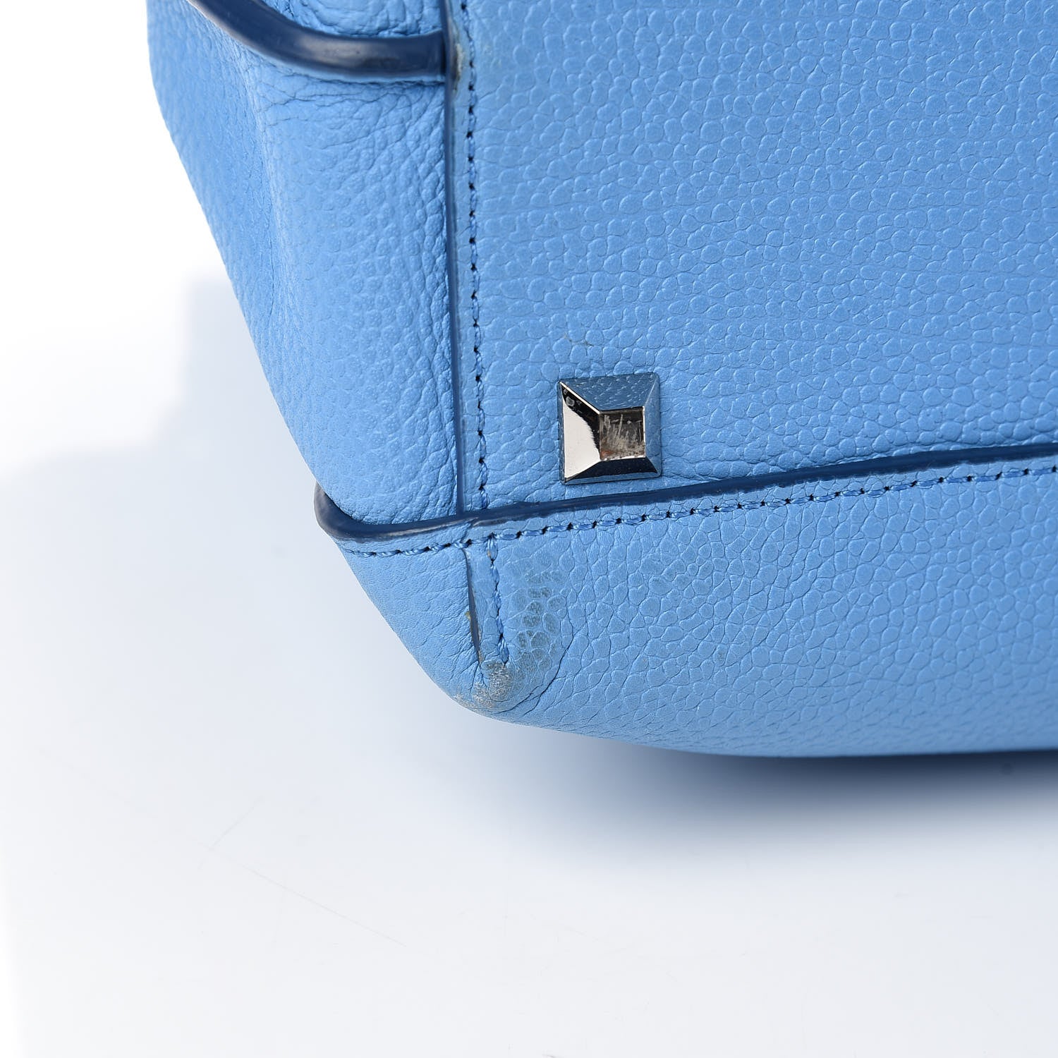 MCM Grained Calfskin Medium Milla Tote Tile Blue 12 of 14