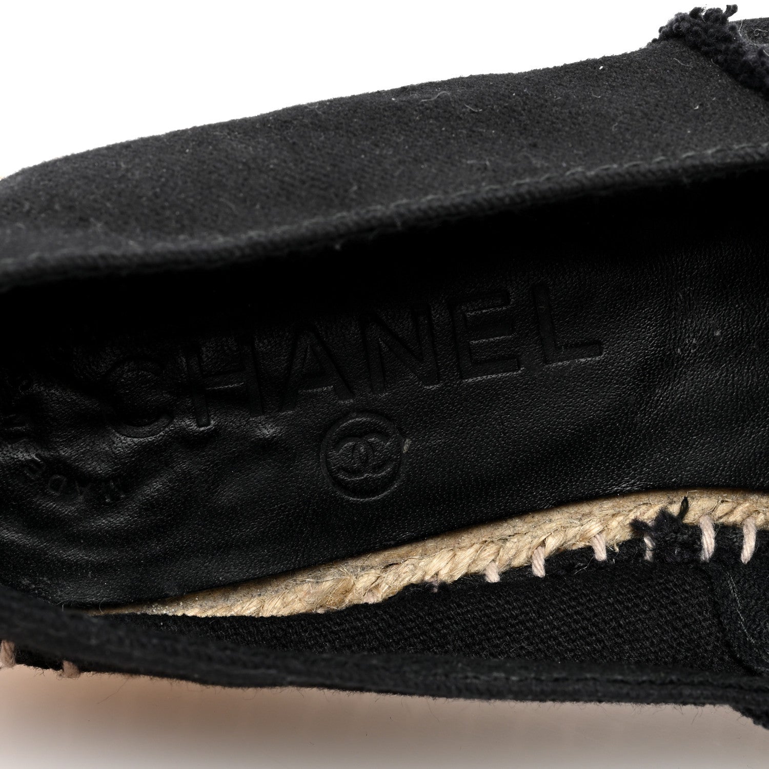 Chanel Toile CC Espadrilles 36 Black 8 of 8