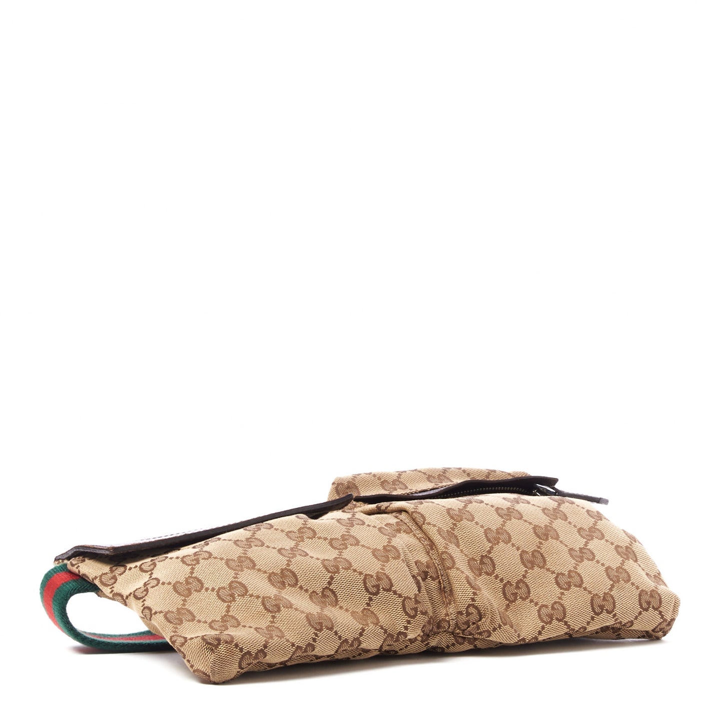 Monogram Web Belt Bag Dark Brown