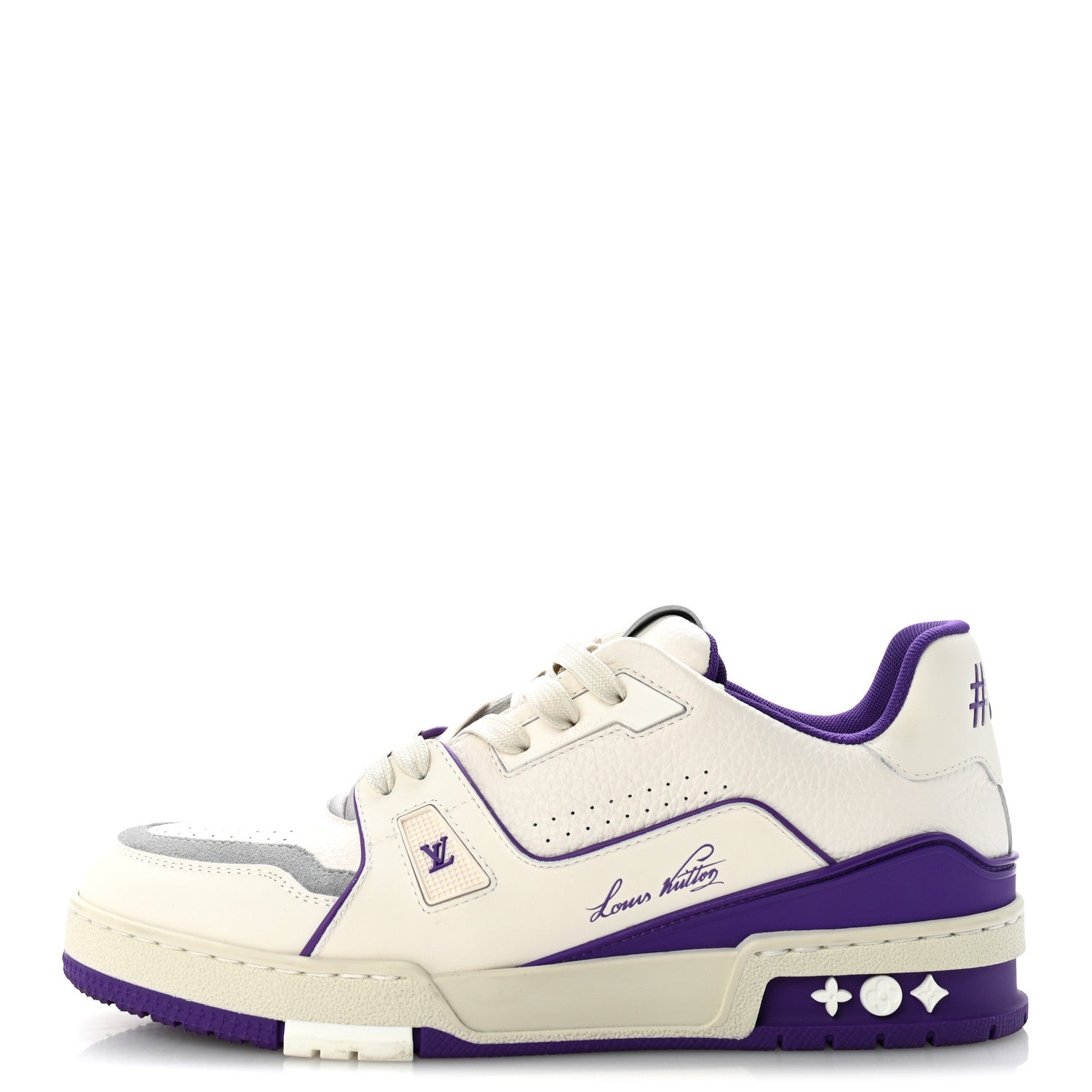 Louis Vuitton Calfskin Womens LV Trainer Sneakers 39 Purple 1 of 10