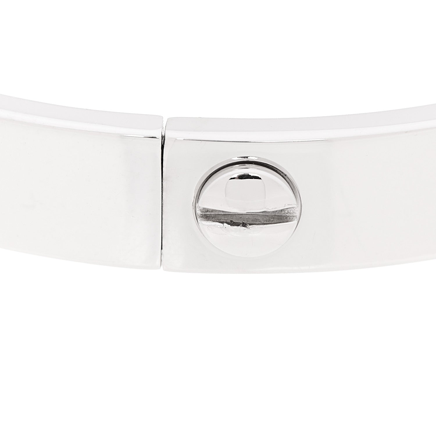 Cartier 18K White Gold 10 Diamond LOVE Bracelet 17 8 of 10