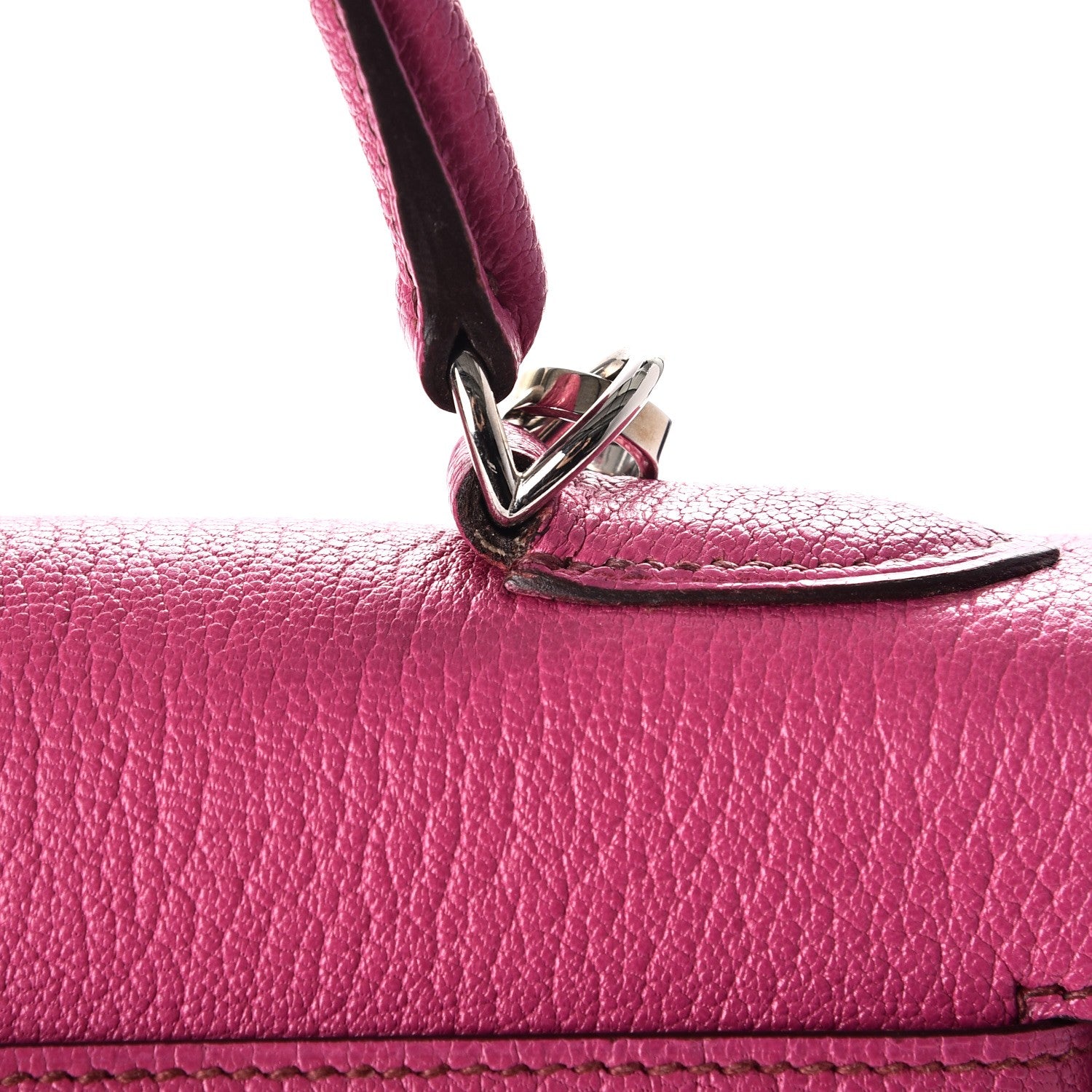 Hermes Chevre De Coromandel Kelly Sellier 32 Fuchsia 12 of 12
