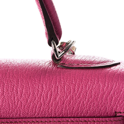 Hermes Chevre De Coromandel Kelly Sellier 32 Fuchsia 12 of 12