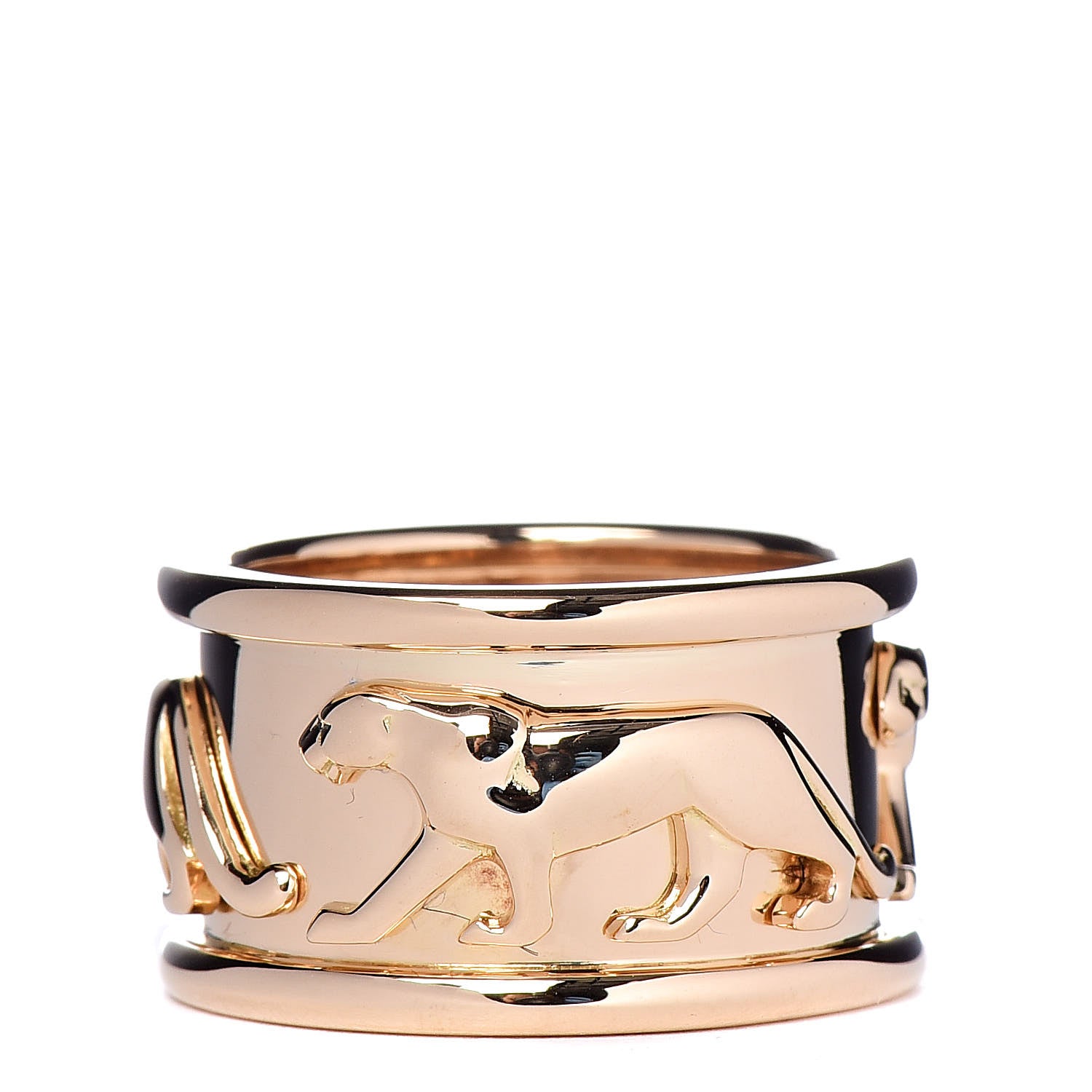 Cartier 18K Yellow Gold Panthere Band Ring 51 5.75 3 of 5