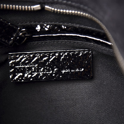 Alexander McQueen Patent Small Eyelet Padlock Skull Tote Black 7 of 11