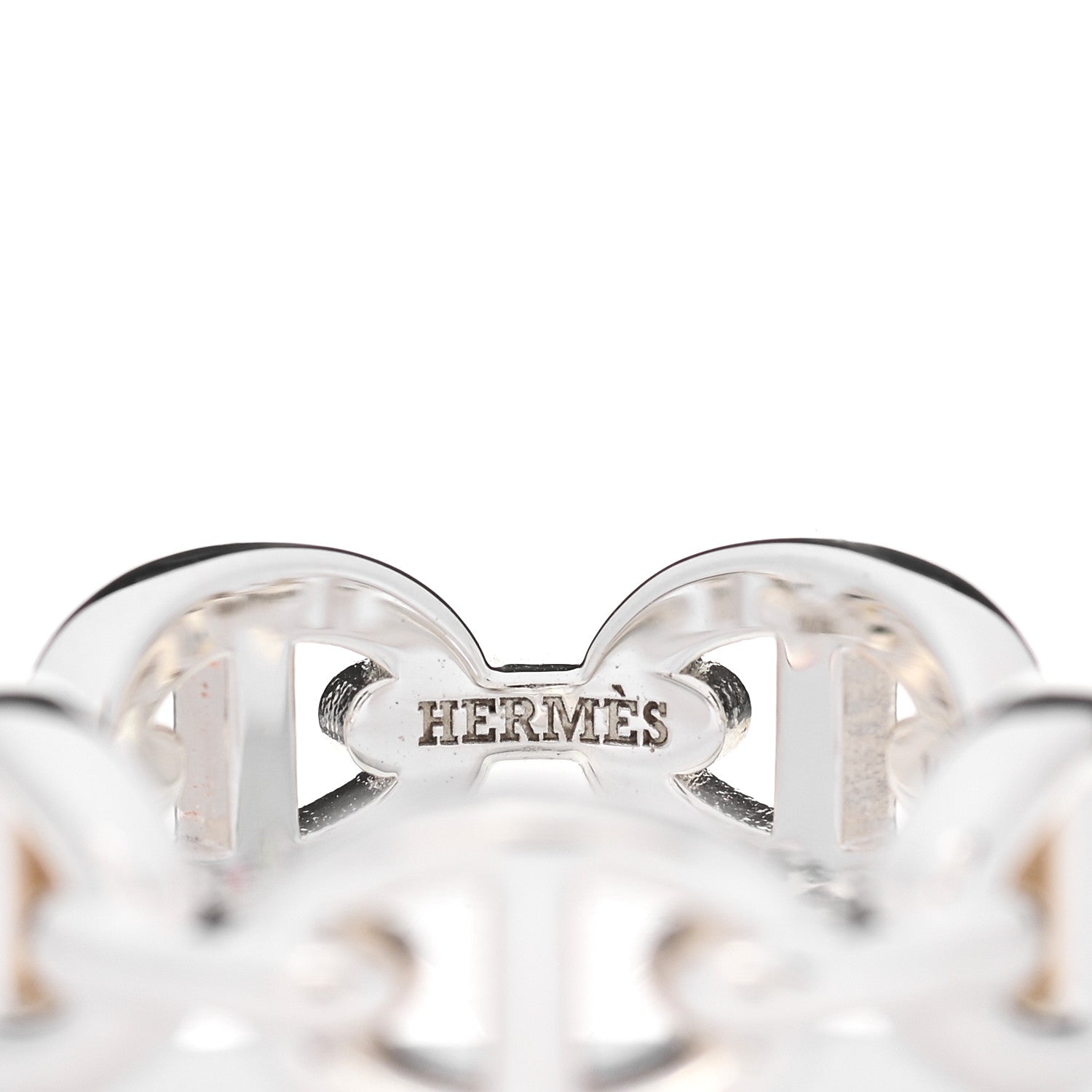 Hermes Sterling Silver PM Chaine d'Ancre Enchainee Band Ring 51 5.75 4 of 9