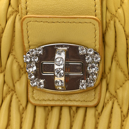 Miu Miu Nappa Matelasse Crystal Clutch Sole 13 of 19