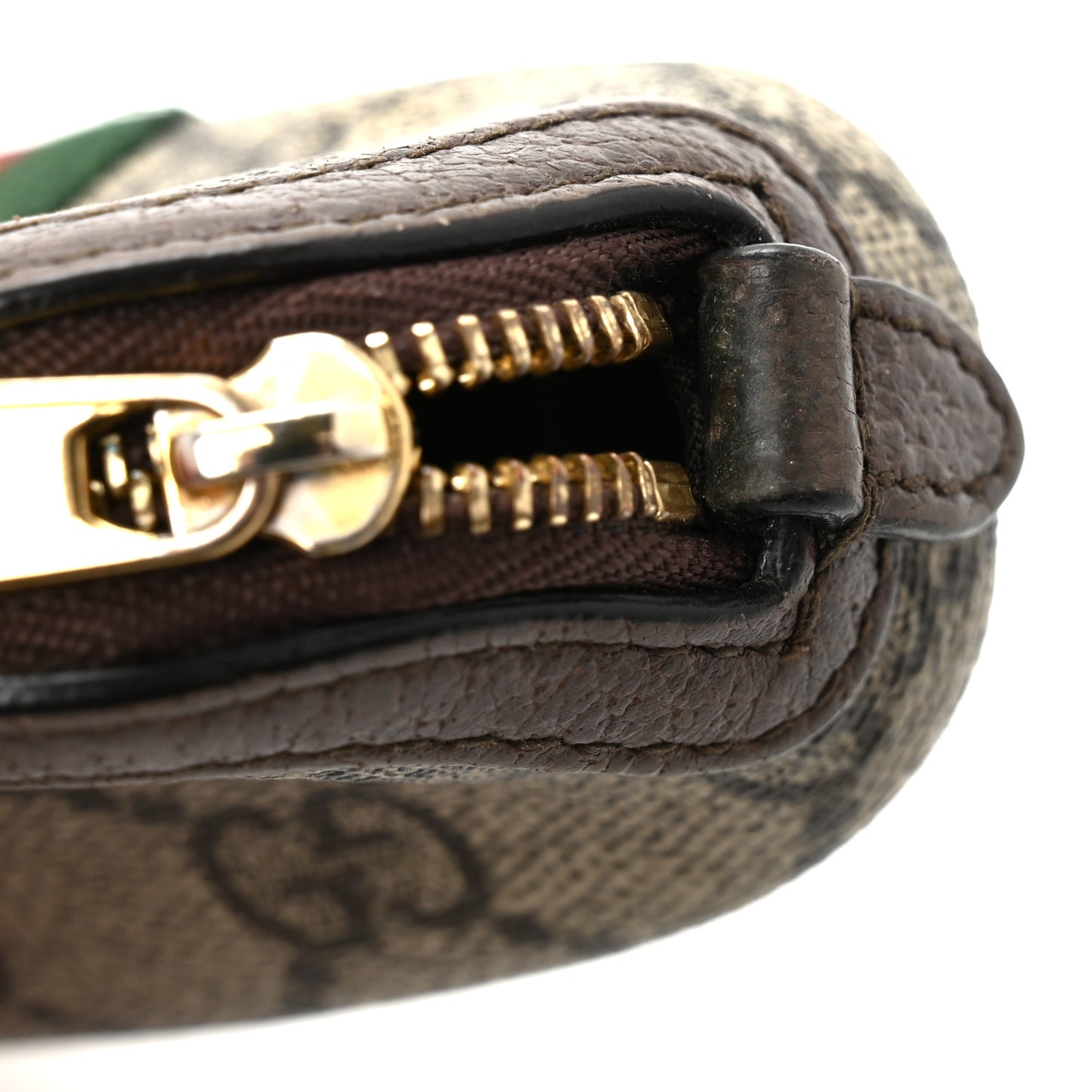 GG Supreme Monogram Web Ophidia Dome Key Pouch Beige New Acero