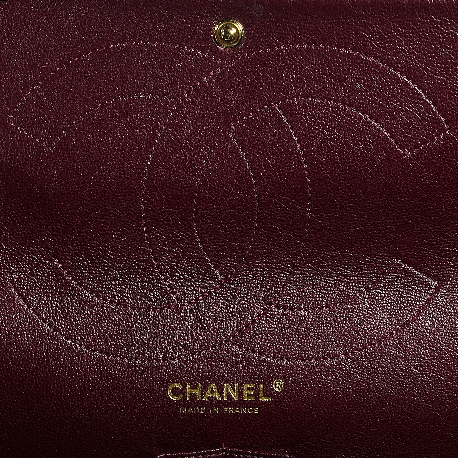 Chanel Calfskin 2.55 Reissue 227 Flap Metallic Dark Red 6 of 8