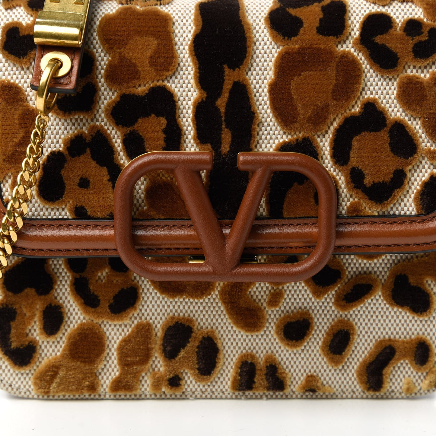 Canvas Leopard Print Small VSling Shoulder Bag