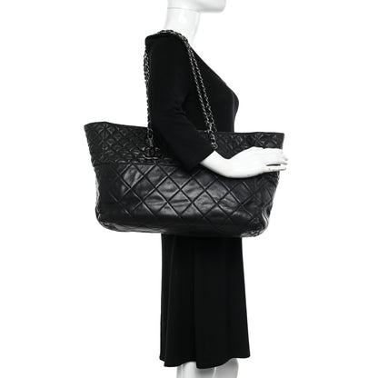 Chanel Calfskin Quilted Large In the Business Tote Black 2 of 11