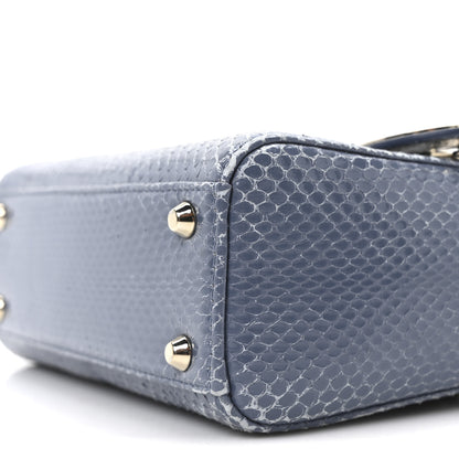 Christian Dior Snakeskin Mini Lady Dior Blue 9 of 9