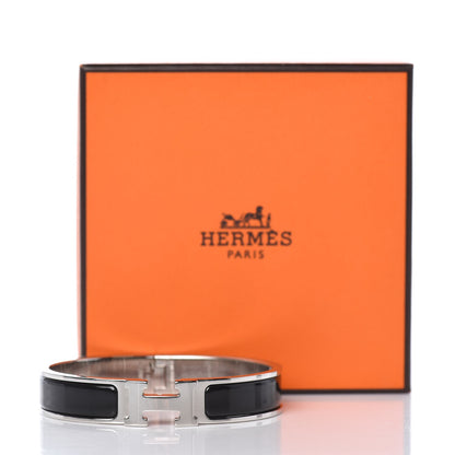 Hermes Enamel Narrow Clic Clac H Bracelet GM Black 7 of 7