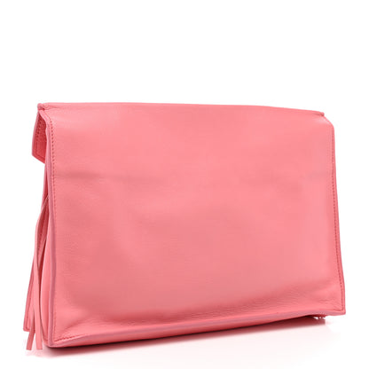 Balenciaga Veau Souple Papier Sight Clutch Rose Flamingo 3 of 9