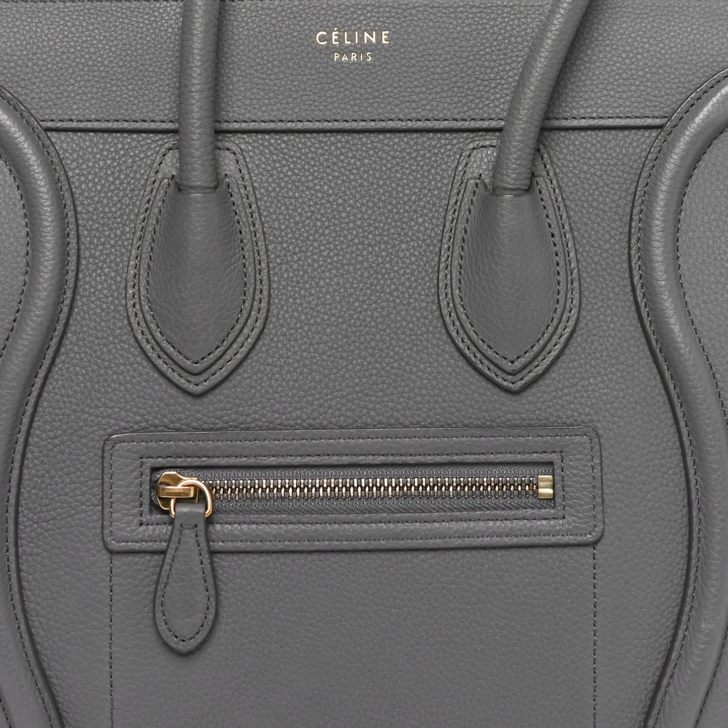 Baby Drummed Calfskin Micro Luggage Kohl