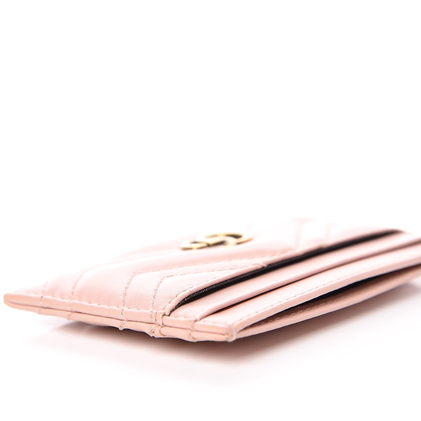 Calfskin Matelasse GG Marmont Card Holder Perfect Pink