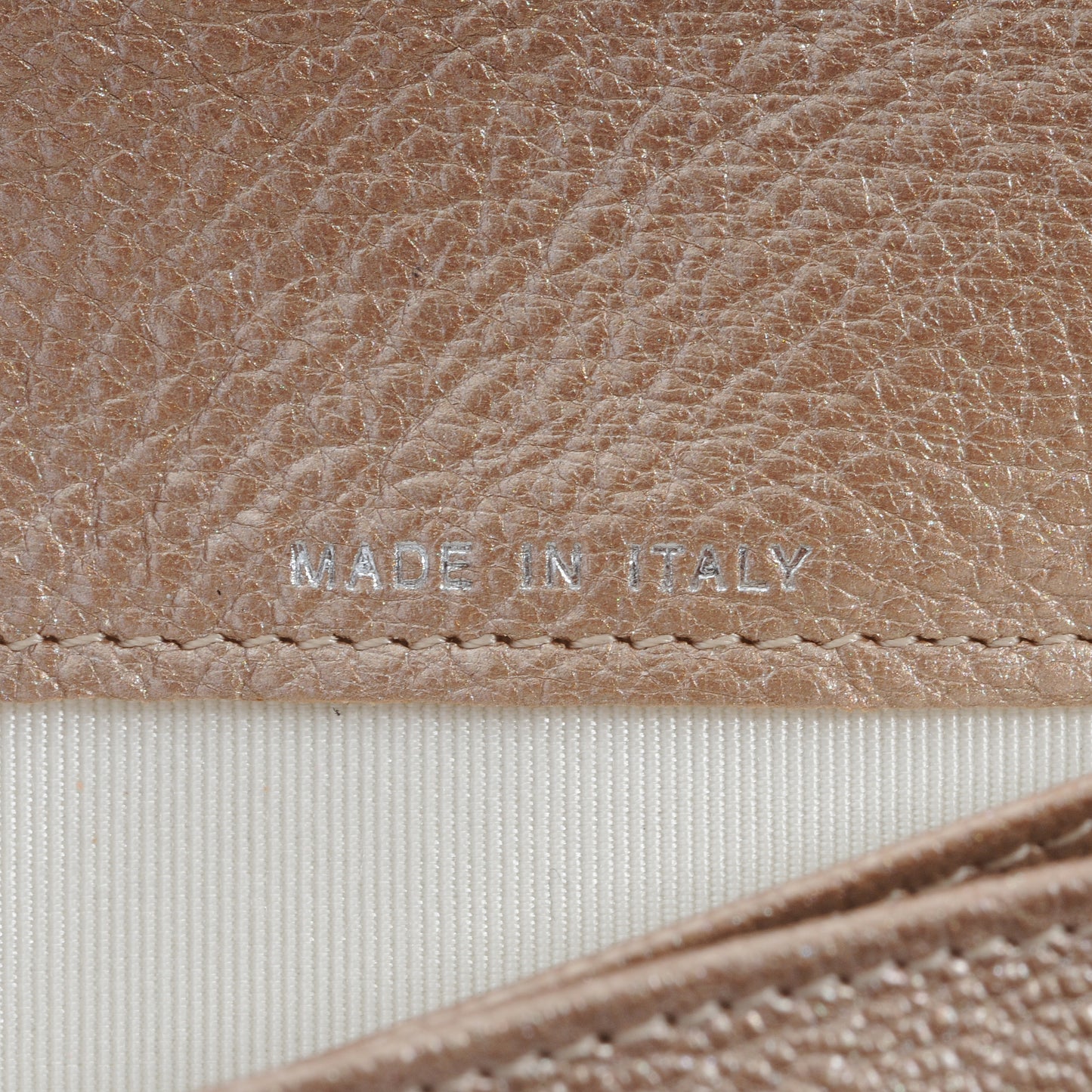 Diamond Stitched Yen Wallet Silver