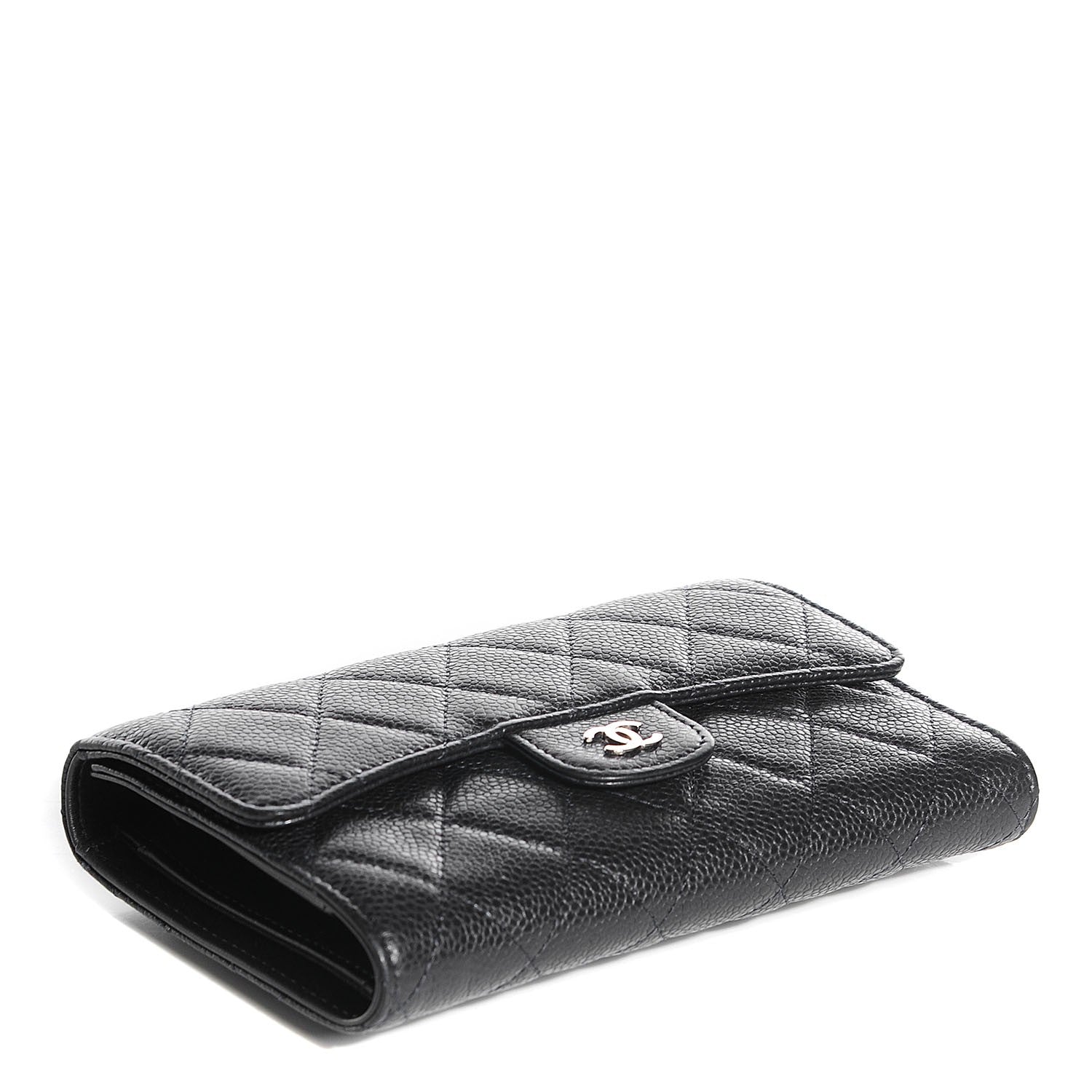 Chanel Caviar Quilted Large Flap Wallet Navy 4 of 7