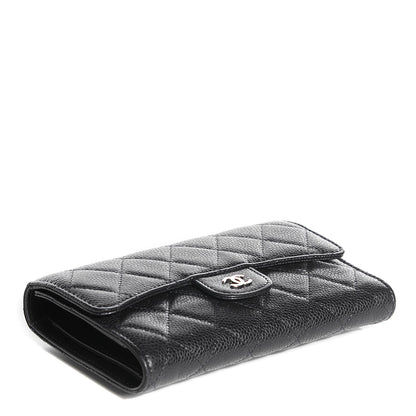 Chanel Caviar Quilted Large Flap Wallet Navy 4 of 7
