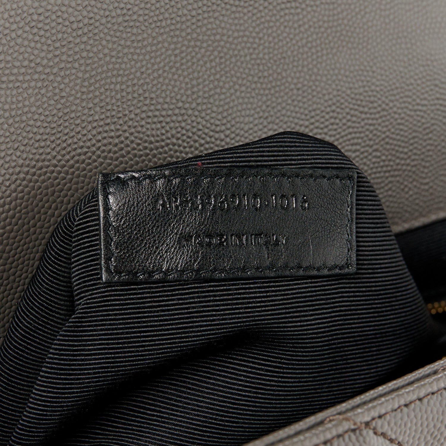 Saint Laurent Grain De Poudre Matelasse Chevron Large Monogram Satchel Earth 8 of 11